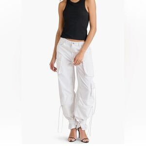 Steven Madden Duo White Cargo Pants